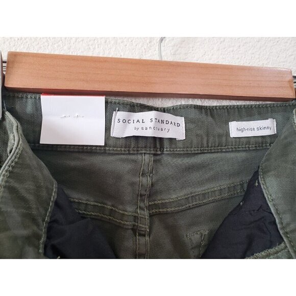 SOCIAL STANDARD by SANCTUARY Pants Women's Sz 8/29 Camo Print High Rise‎ Skinny - Picture 4 of 9